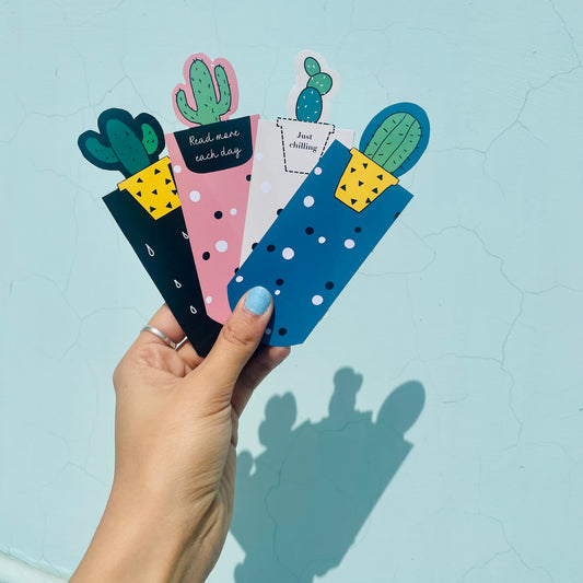 "Cactus" Themed Bookmarks: Set of 4
