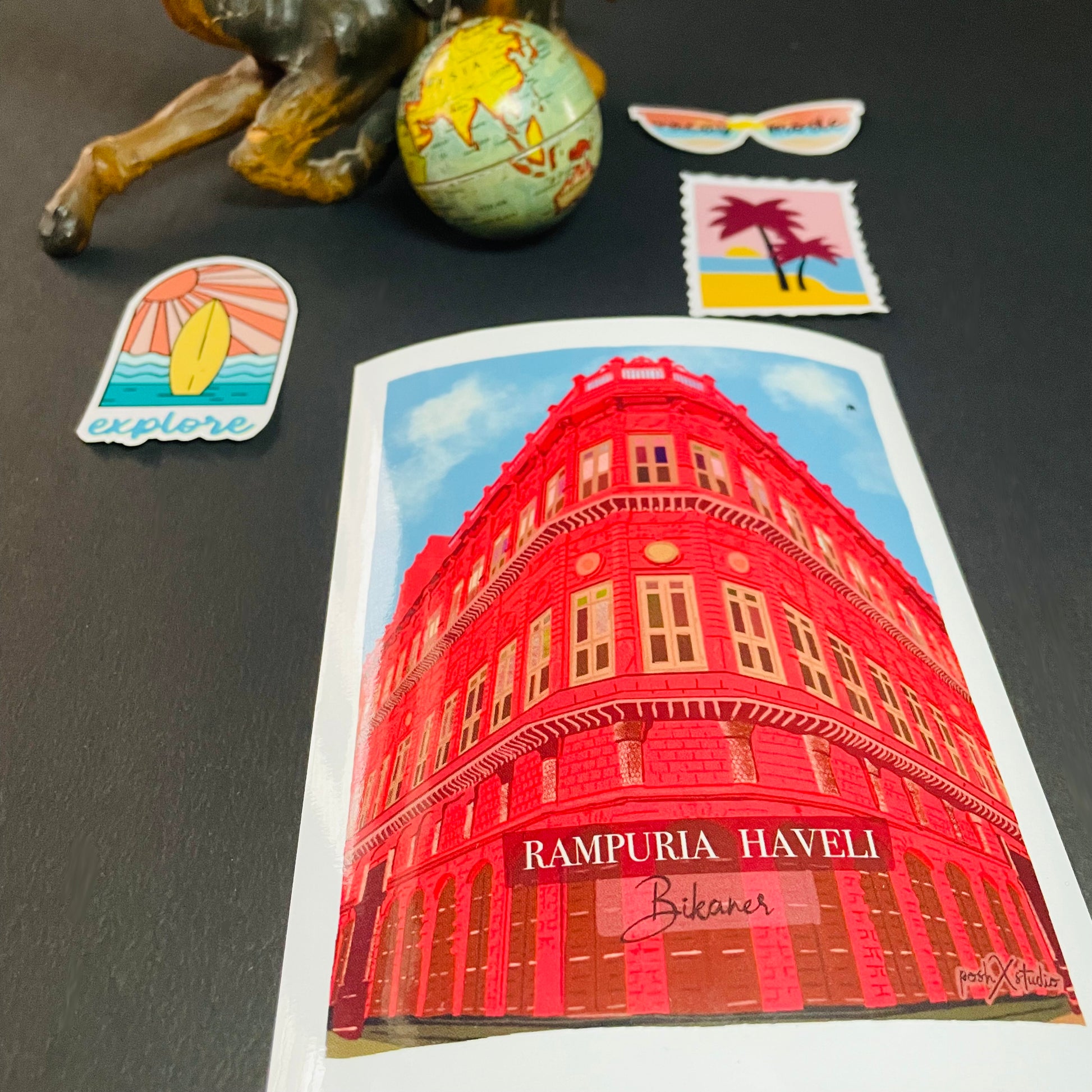 buy rampuria haveli art online bikaner travel collectibles posh the studio poshXplaces collection choti kashi bikaner heritage conservation gift store rajasthan fridge magnets photo magnet hoarder gifts family and friends memories travel lovers india trending gifts cute travel stickers india