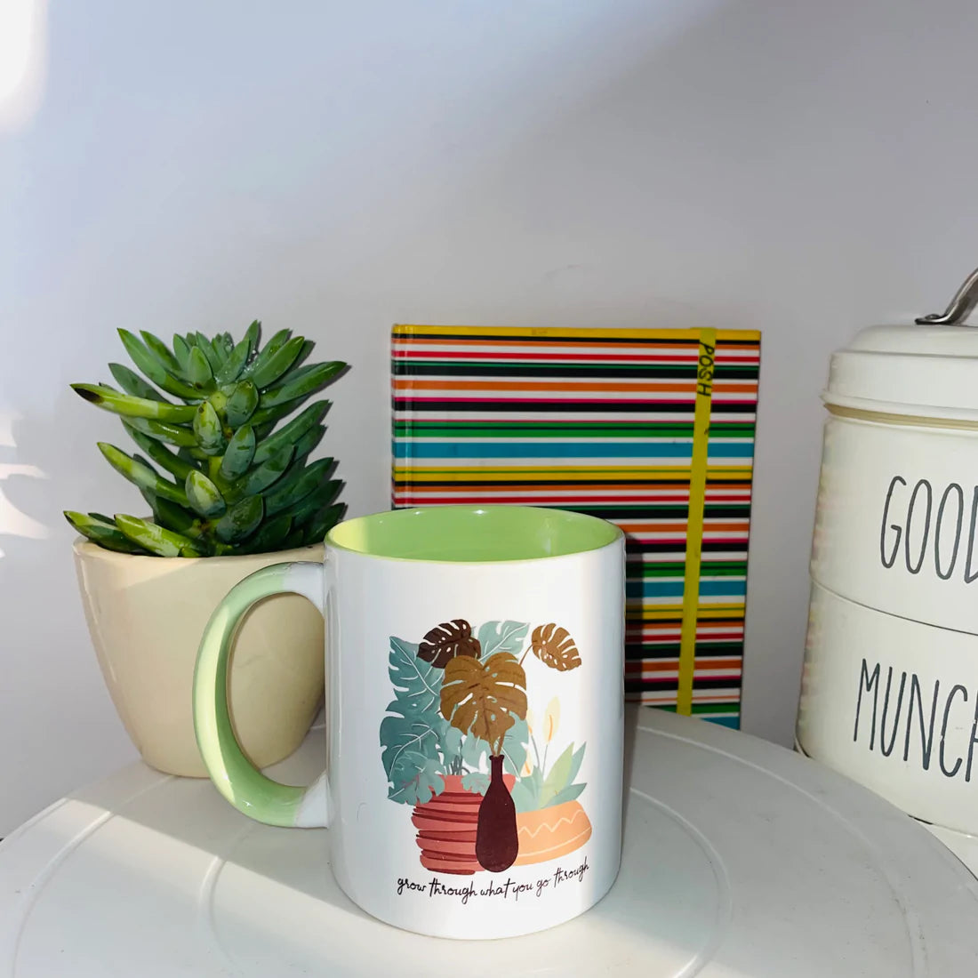 Customised Gift Hamper for Plant Lovers: Ceramic Coffee Mug, 2 Photo Frames & Set of 4 Bookmarks
